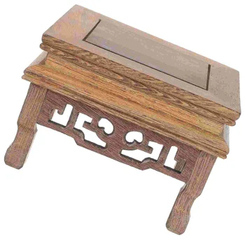 รูปสี่เหลี่ยมผืนผ้าชาวไร่ชาวไร่ผู้ถือชาวไร่จอแสดงผลฐานไม้แสดง Pedestal งานฝีมือ Rustic ดอกไม้ฐานหม้อสำนักงาน