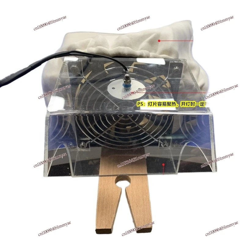 Variable speed extraction fan, plexiglass cover with lamp, adjustable speed extraction fan