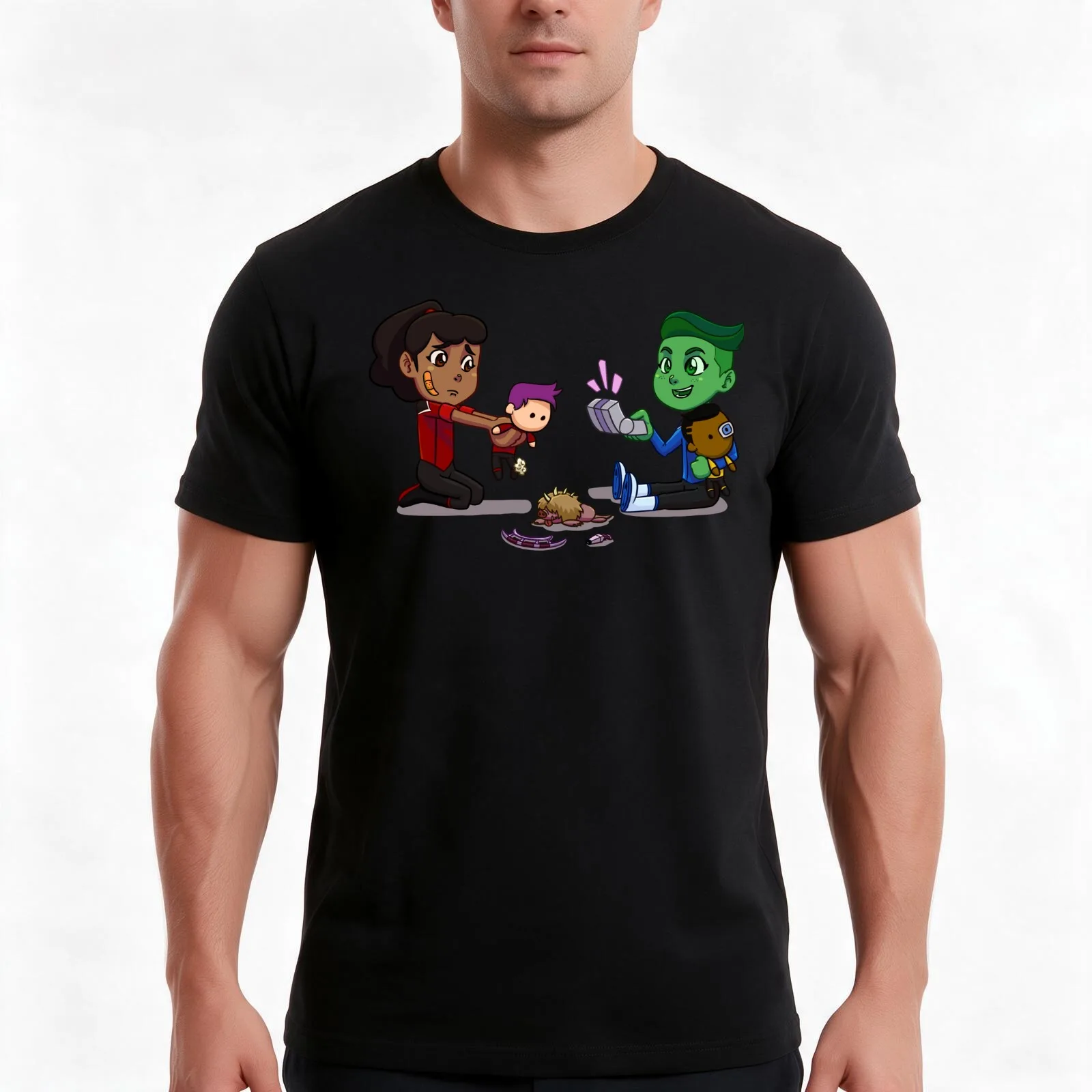 Can you fix him? T-Shirt, Summer Casual Cotton Tee, Oversized Streetwear Tops, Vintage Graphic Print, Loose Fit Short Sleeve
