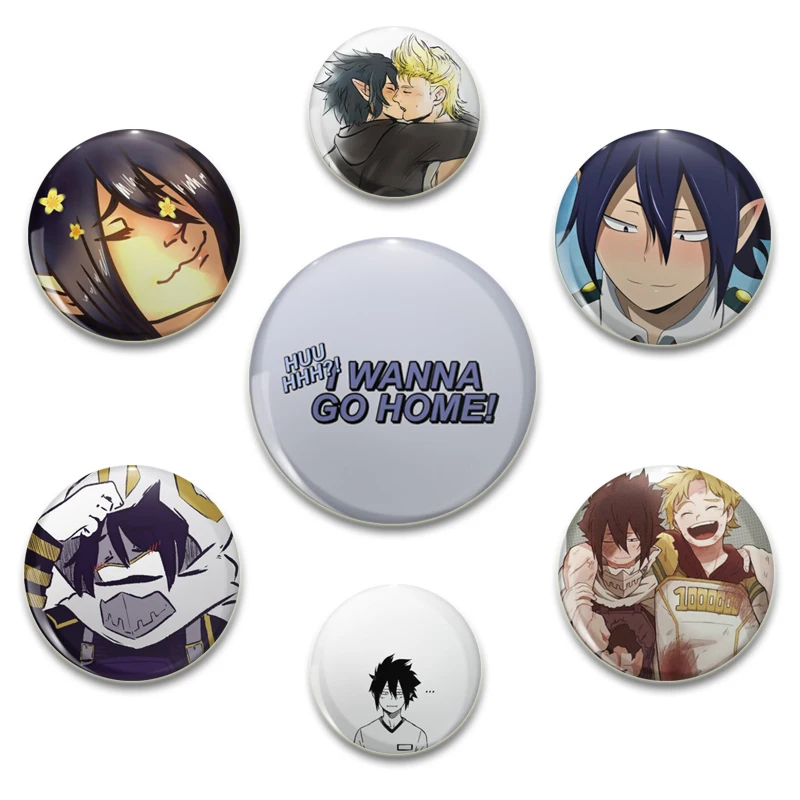 Tamaki Amajiki Suneater, Pin de botón redondo suave, insignia personalizable, pines de solapa para ropa, My Hero Academia, 32/44/58MM