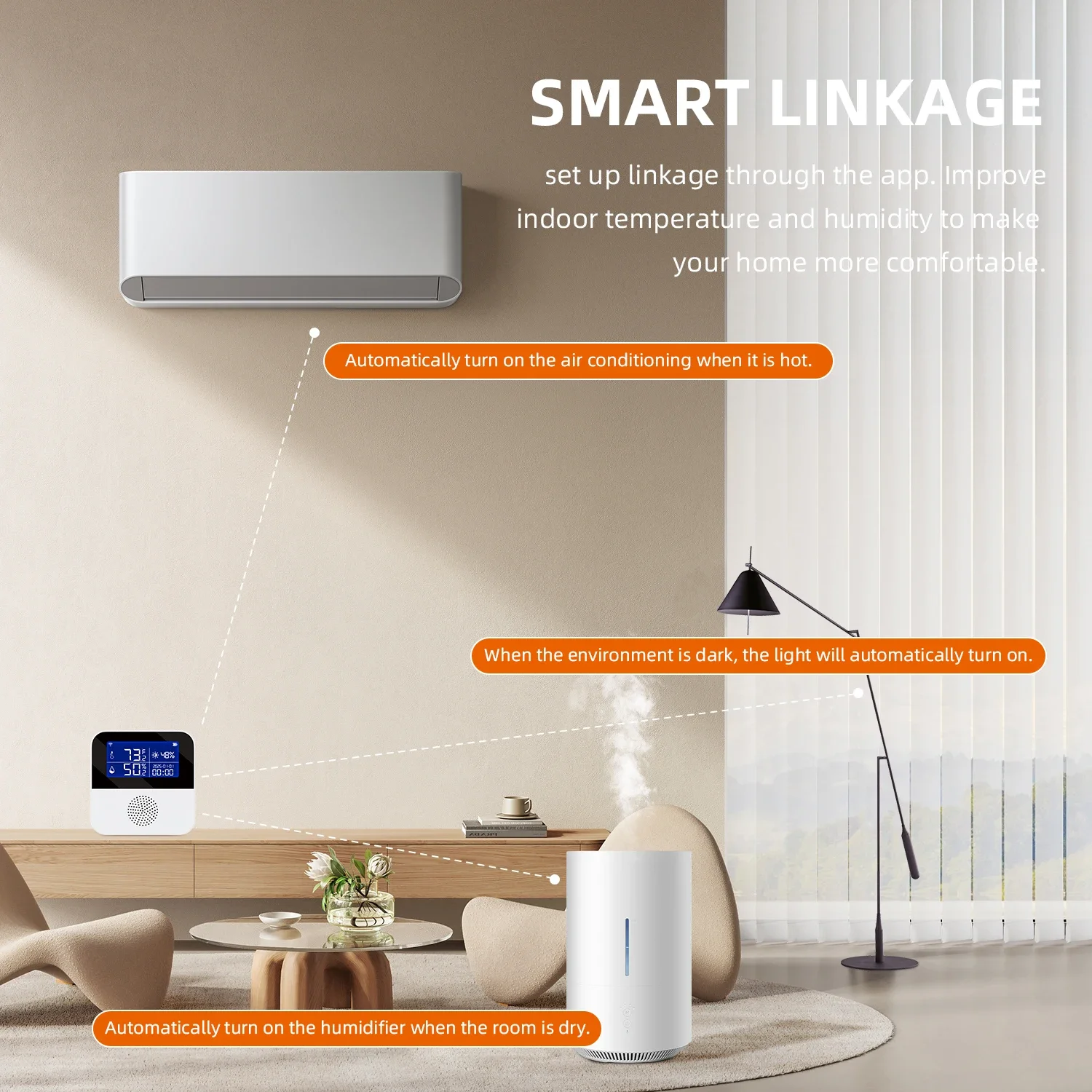 Picture 6: Wireless Temperature Humidity Sensor LCD Display Humidity Monitor Indoor for Smart Home SmartLife Support Alexa Google Assistant