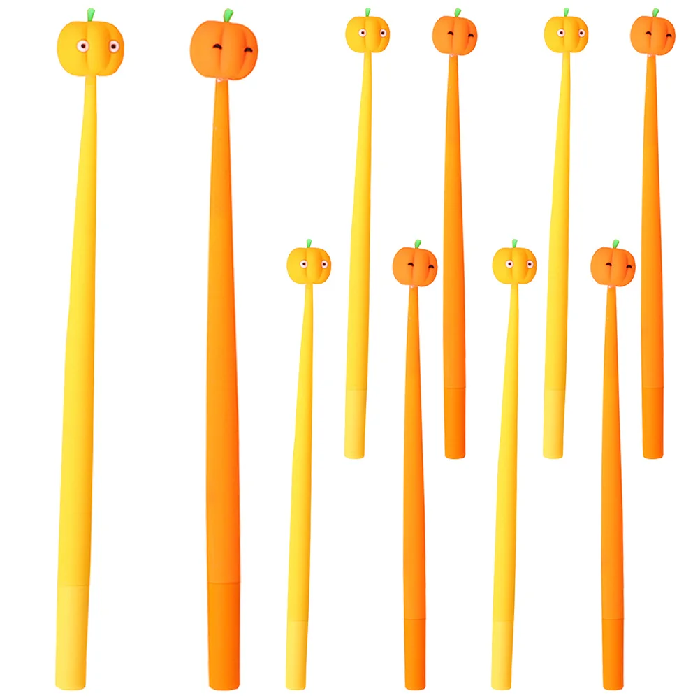 

10Pcs Pumpkin Portable Gel Pens Creative Painting Writing Pen Student Signature Pens Multipurpose School Stationery