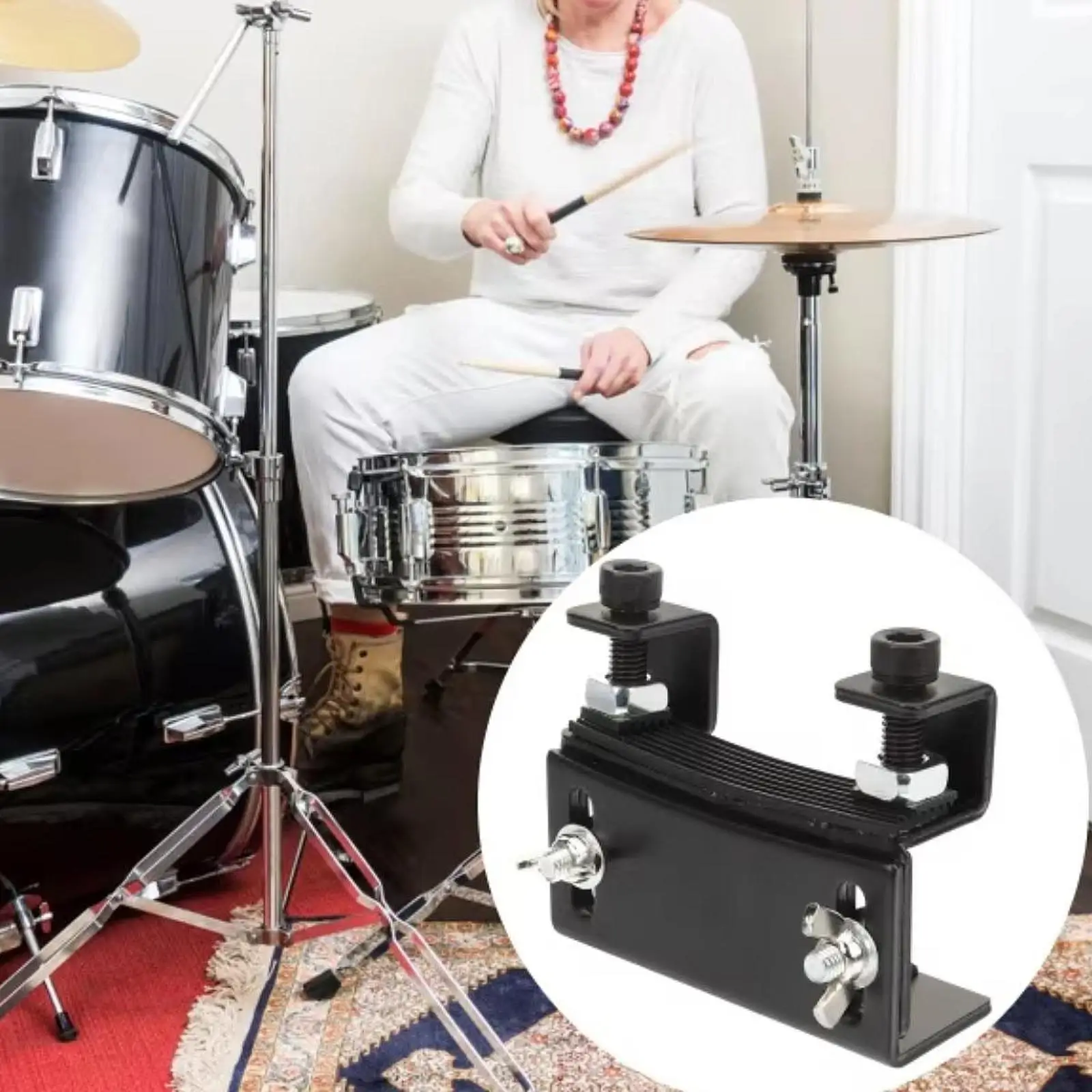 Drum Lifter Platform Metal Drum Lift Fit Accessory for Percussion Drum Set Practice and Rehearsal
