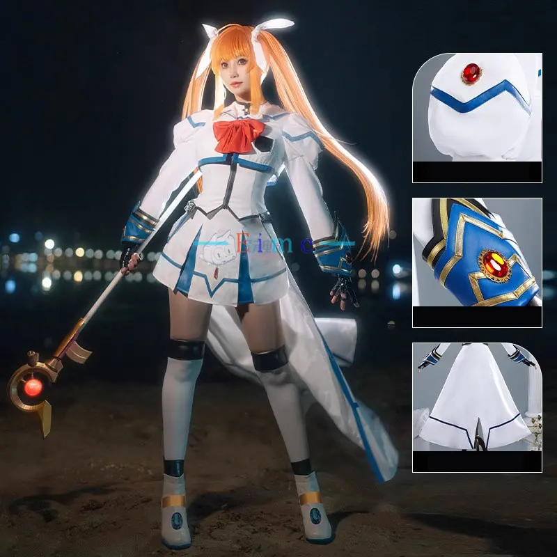 

Nanoha Takamachi Cosplay Costumes Magical Girl Lyrical Cosplay Dress Suit Halloween Uniforms Anime Clothing Outfits Custom Made