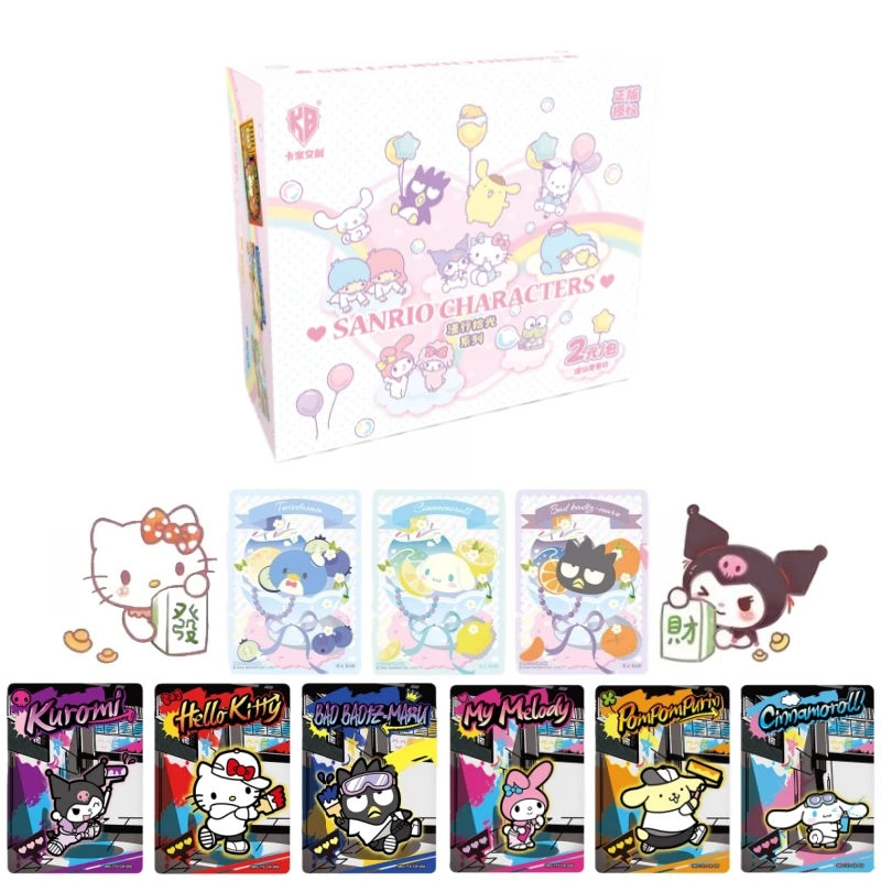

Official Genuine Sanrio Series Polaroid Card Cute Kuromi Cinnamoroll Anime Collection Toy Card Holiday Gift Original Box