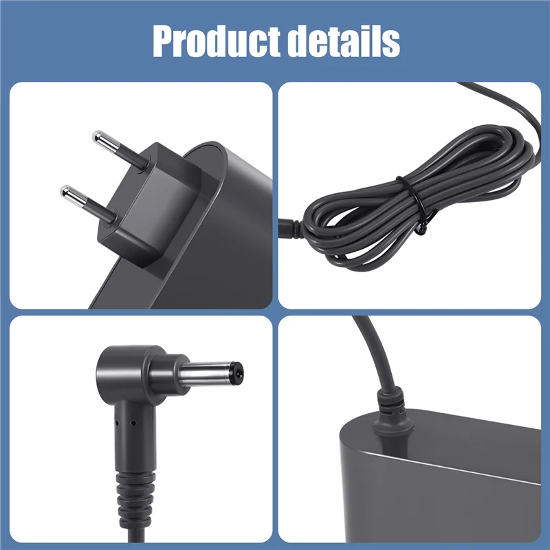 B01C-Suitable For Dyson Dyson V10 Vacuum Cleaner Charger 30.45V-1.1A Vacuum Cleaner Power Adapter-EU Plug