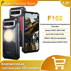 Fossibot F102 Robusto Helio G99 Teléfono celular Android 20 GB + 256 GB 16500 mAh Teléfono móvil NFC