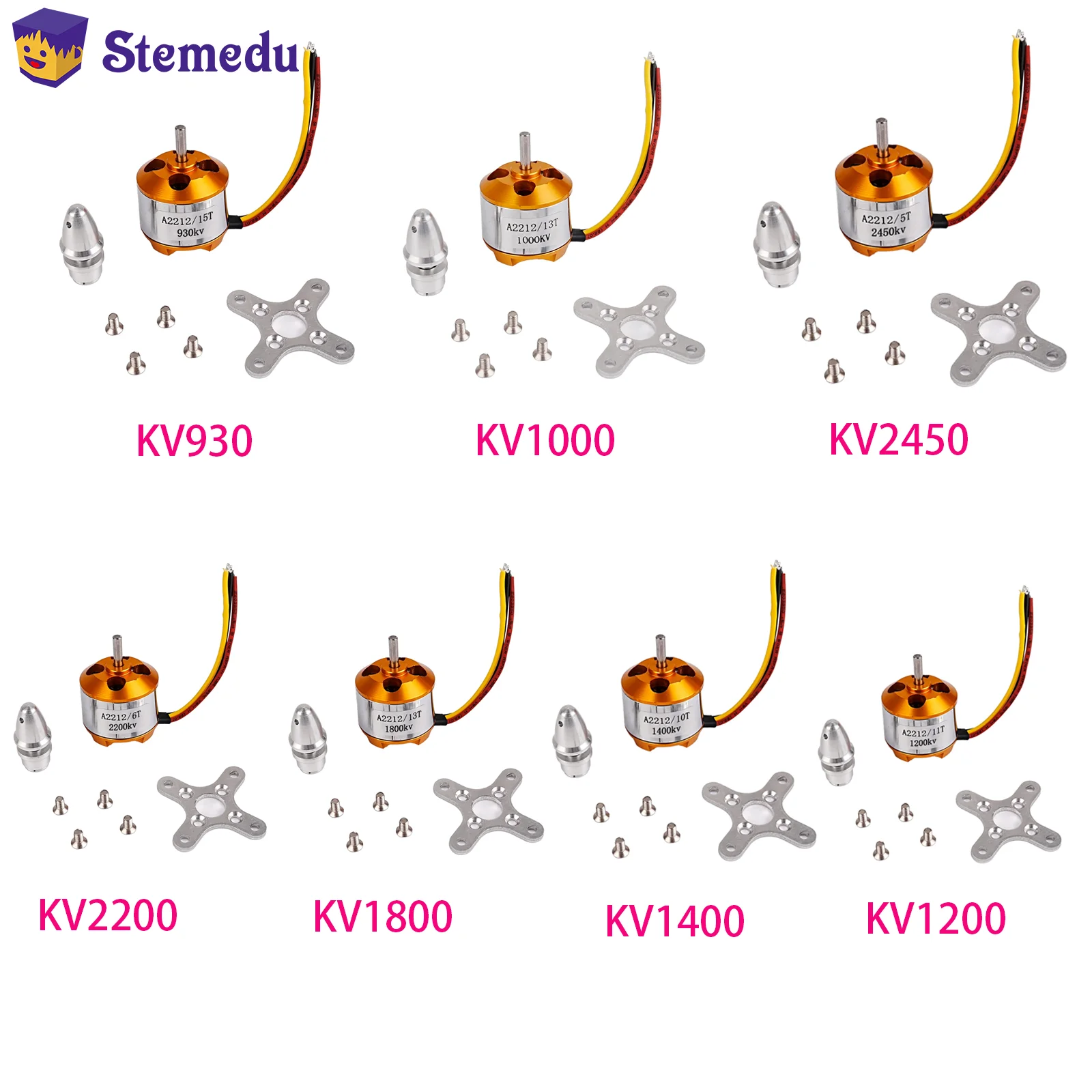 

A2212 Brushless Motor 930KV 1000KV 1400KV 2200KV 2450KV 2700KV For RC Aircraft Plane Multi-copter Brushless Outrunner Motor