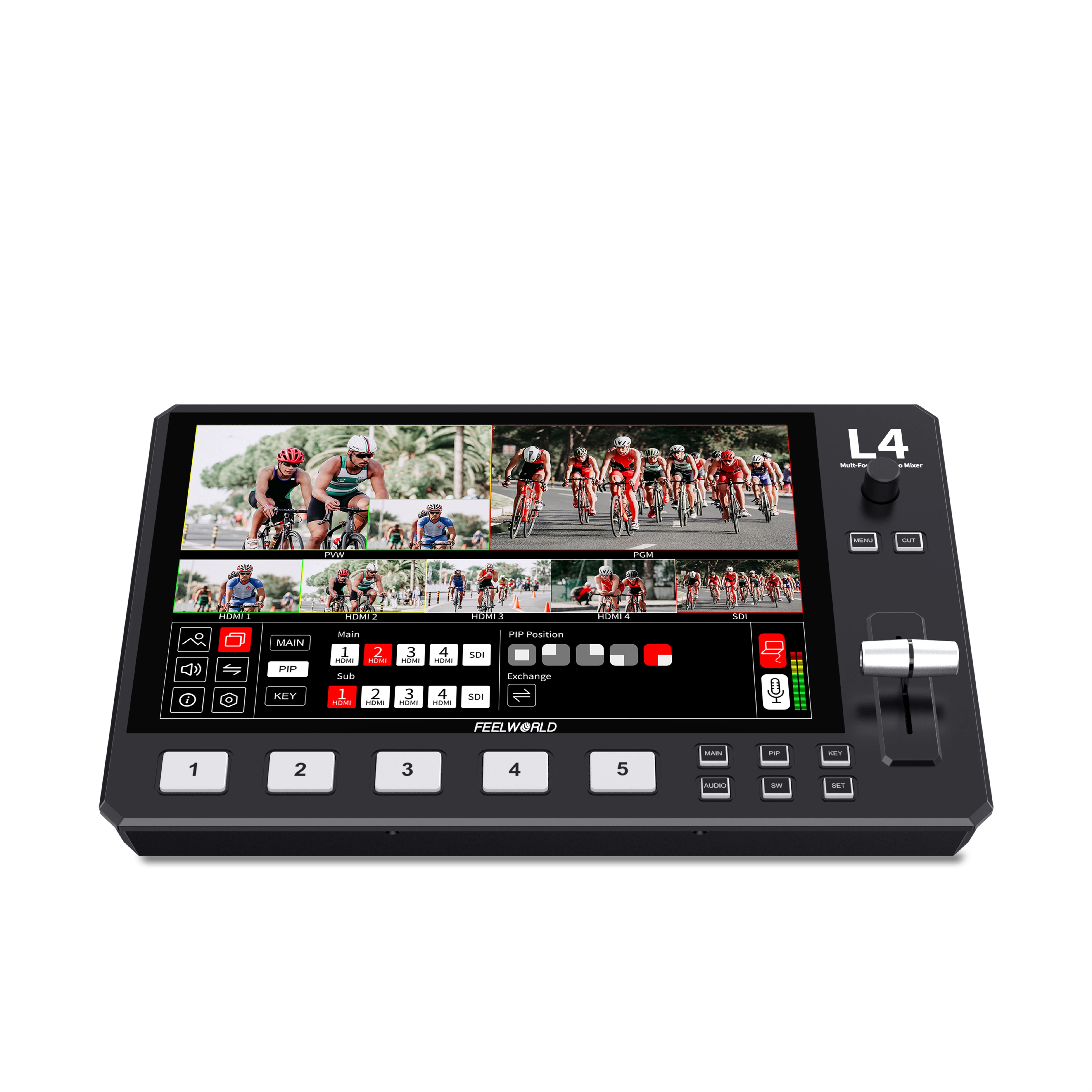 L4 Multi-camera Video Mixer Switcher 10.1