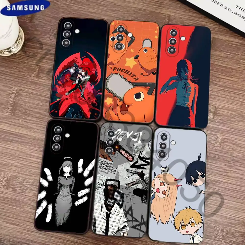 C-Chainsaw man  Phone Case for Samsung Galaxy S21 22 23 S24 25 26 Ultra Plus FE Lite Silicone Bumper