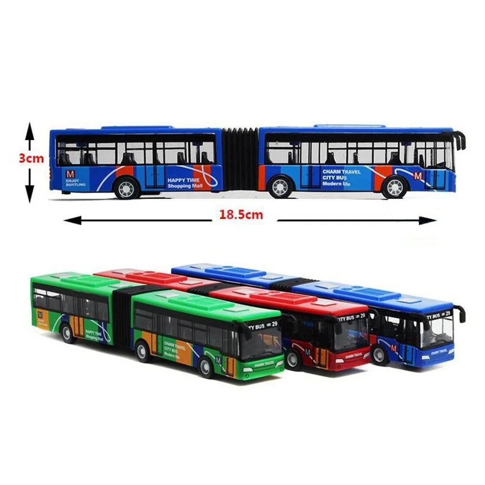 Alloy City Bus Modelo para Crianças, Ônibus Duplo, Diecast Veículos, Brinquedos, Engraçado Pull Back Car, Presentes para Crianças, Novo