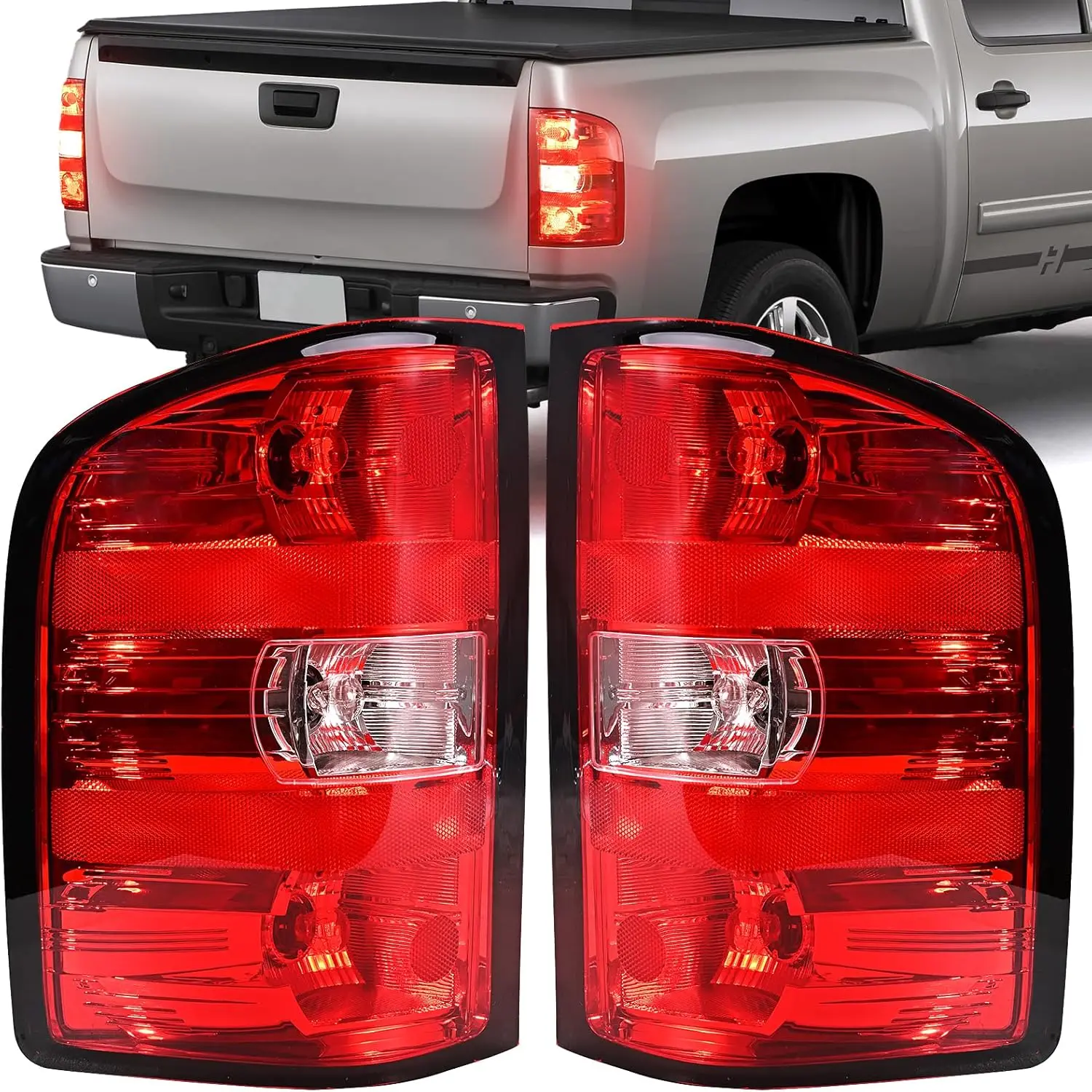 

Tail Lights Assembly for Chevy Silverado 1500 2500 3500 2500HD 3500HD 2007-2014 Rear Brake Turn Signal Left Right Passenger