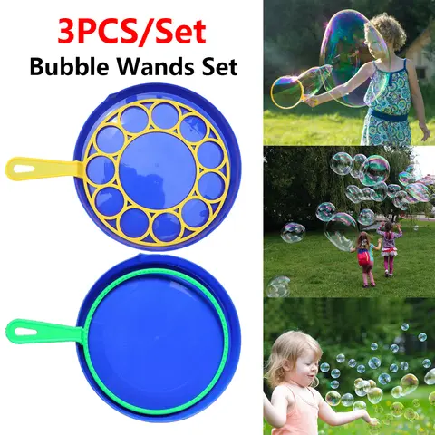 Kit de baguettes à grandes bulles pour enfants, jouets pour enfants, accessoires circulaires à bulles fantaisie, accessoires d'interaction Parent-enfant, jeu en plein air, fête d'anniversaire