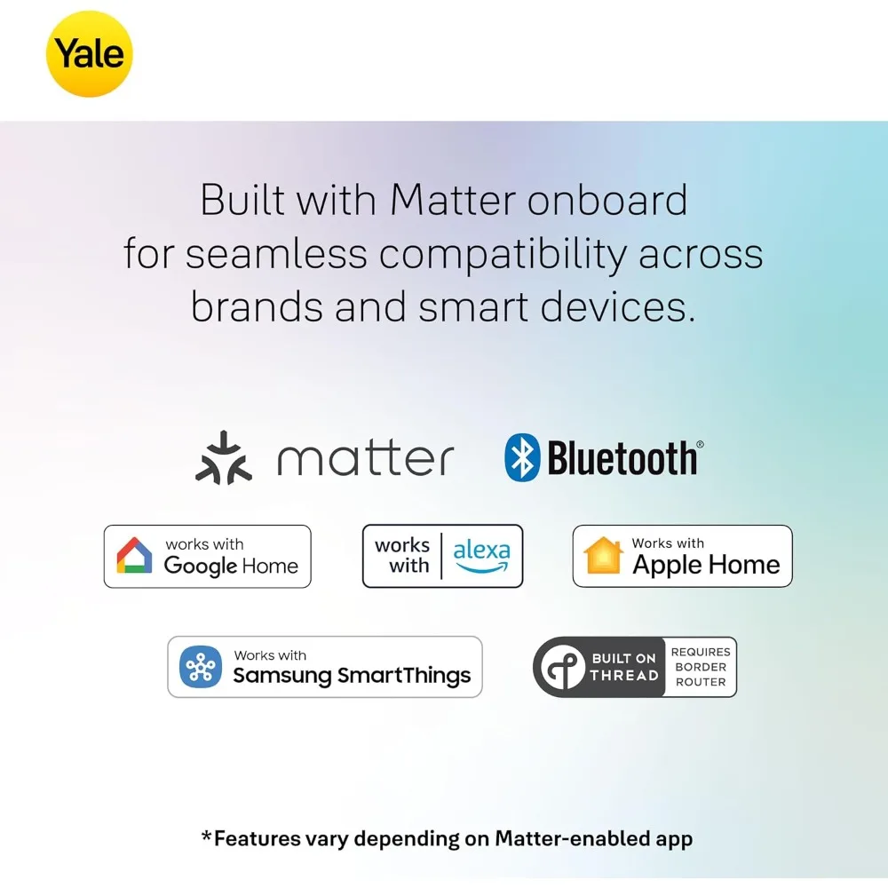 Ash Keyed Deadbolt Smart Lock mit Google Matter, YRD510-MT1-ASH