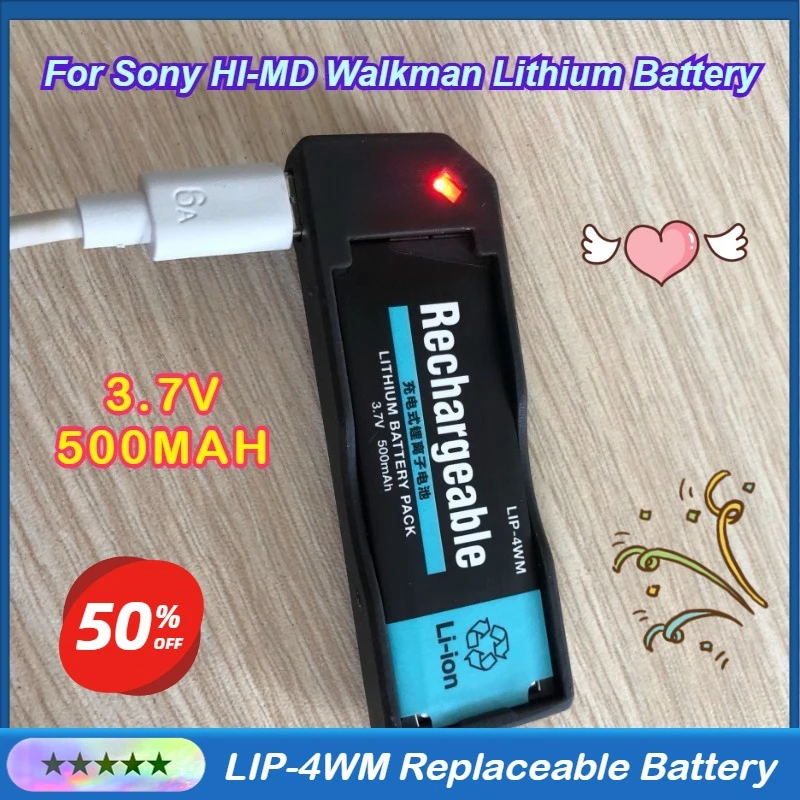 

New 3.7V 500MAH High-Capacity Replaceable LIP-4WM Battery for Sony HI-MD Walkman Lithium Battery
