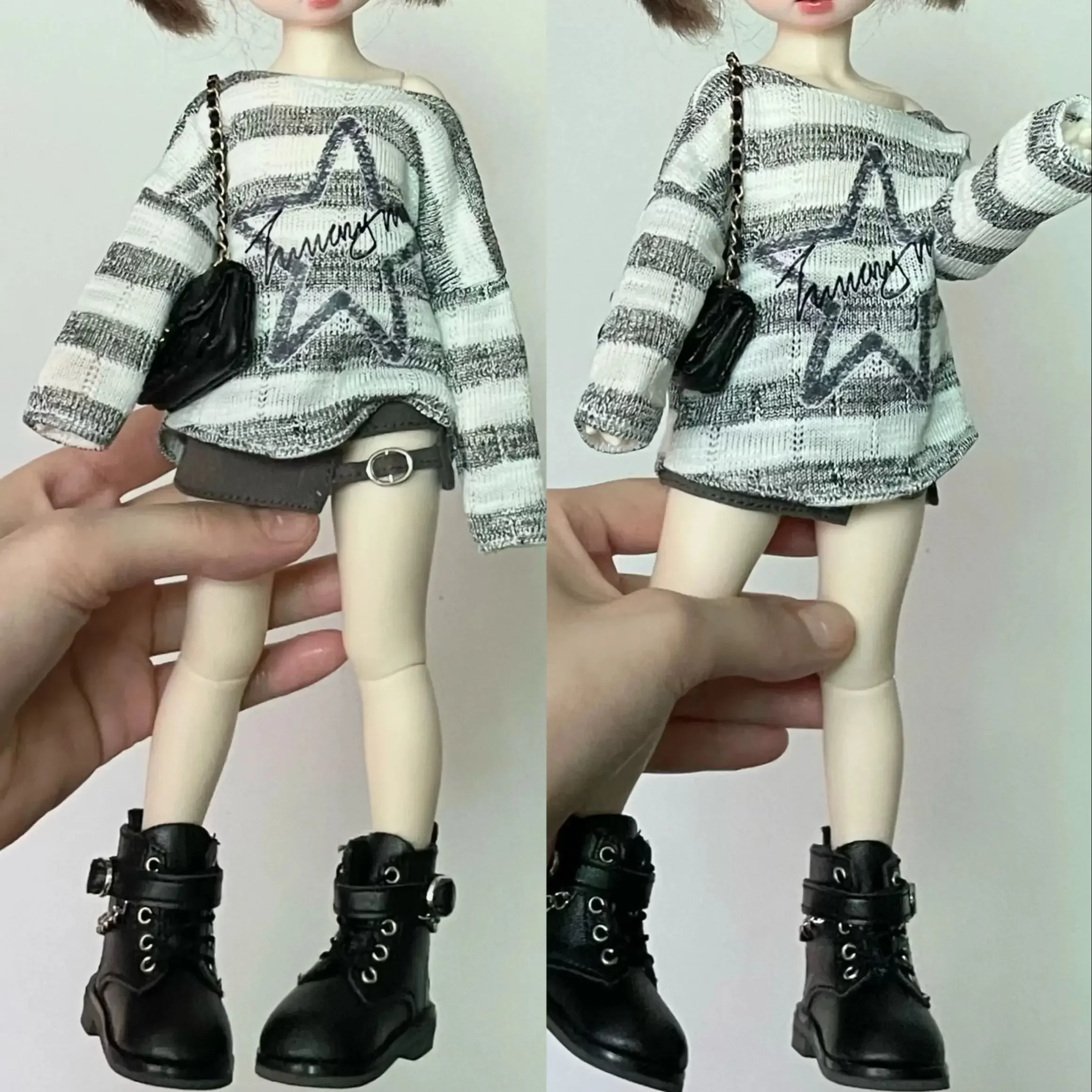 ICY DBS Blyth 30CM 1/6 Doll Clothes OB24 Azone Stripes Star Knitwear Top Shirt Hot Girls Short Skirt Doll Clothes