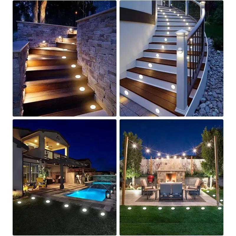 Solar Underground Light LED Light IP65 Waterproof Deck Light Path Garden Landscape Outdoor Decoration