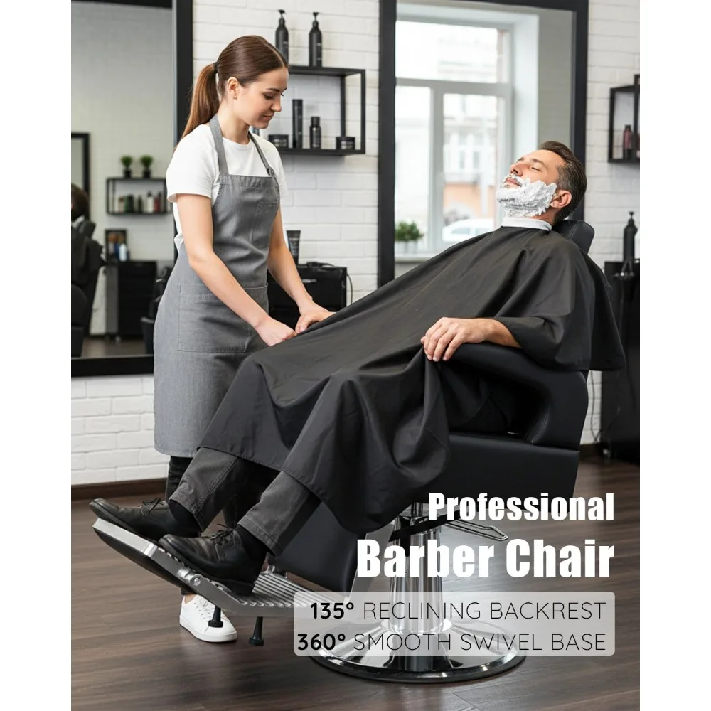 كرسي صالون احترافي لتصفيف الشعر مع مضخة هيدروليكية متينة لورشات الحلاقة ومنتجات التجميل #4