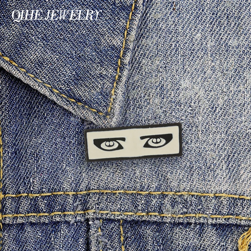 Hip Hop Rapper Rock Band Enamel Pin Brooch Punk Gothic Rock Singer's Eye Metal Brooches Bag Lapel Badge Jewelry Gift for Friends