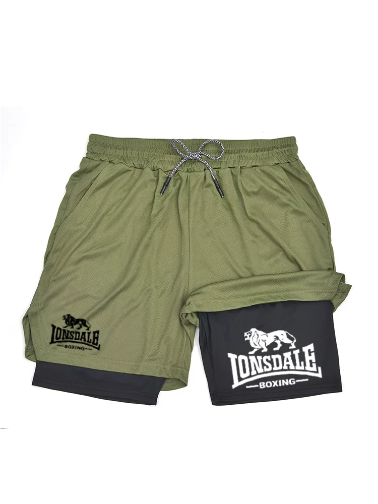 Men's Anime Hunter x Hunter Gym Shorts Bilayer 2-in-1 Breathable Quick-drying Absorb Sweat Sports Short Gym Jogging Pants df0592