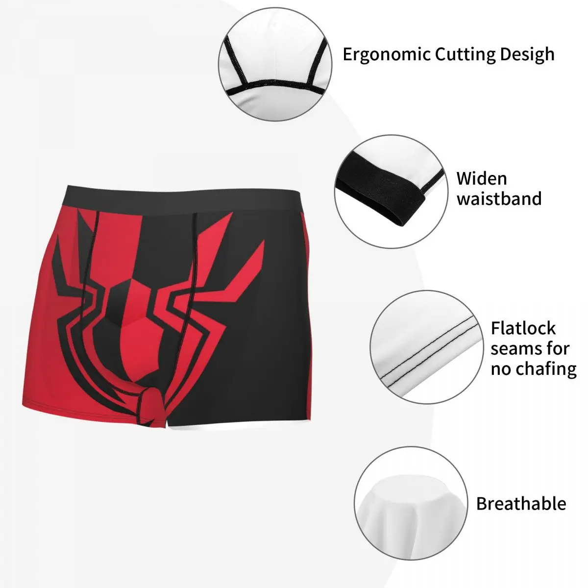 Aranha personalizada Web Web Web Web Boxers Web, Shorts, Roupa Interior Masculina, Moda Cuecas