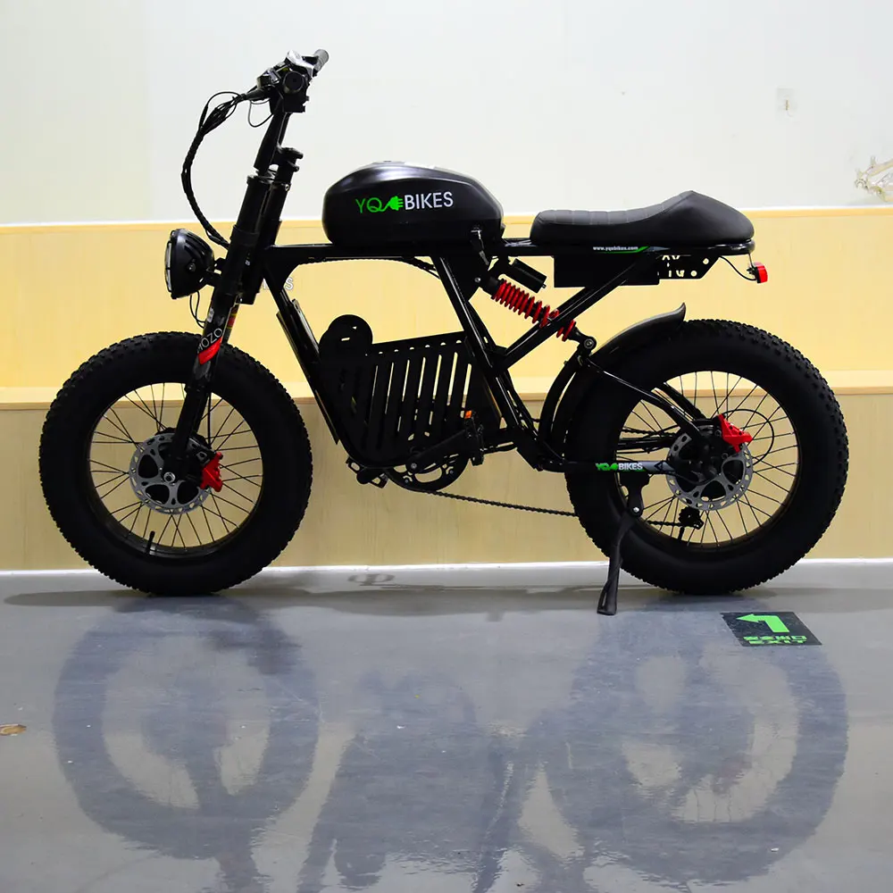 

YQEBIKES Factory 3000W 50AH Full Suspension Fat Electric Fatbike Dual Drive Mountain Off Road Electric Dirt Bike