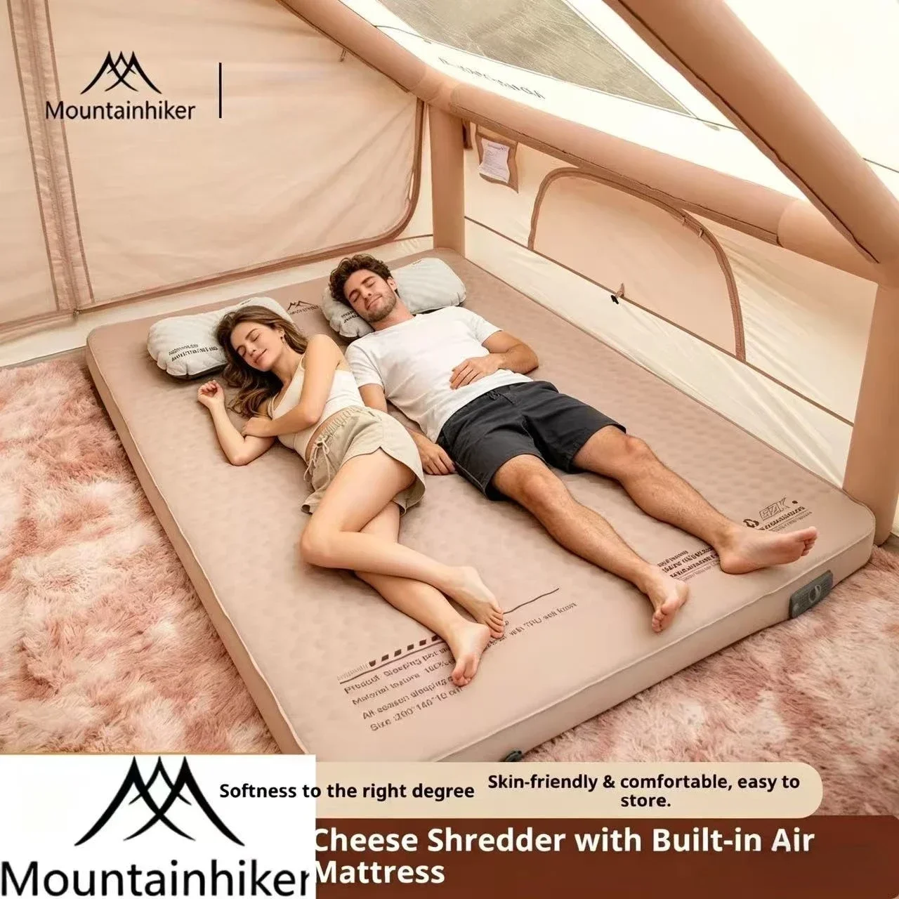 Bild 3: MOUNTAINHIKER Isomatte Upgrade Edition 10CM Hoch mit Aufbewahrungstasche Tragbare Camping-Luftmatratze