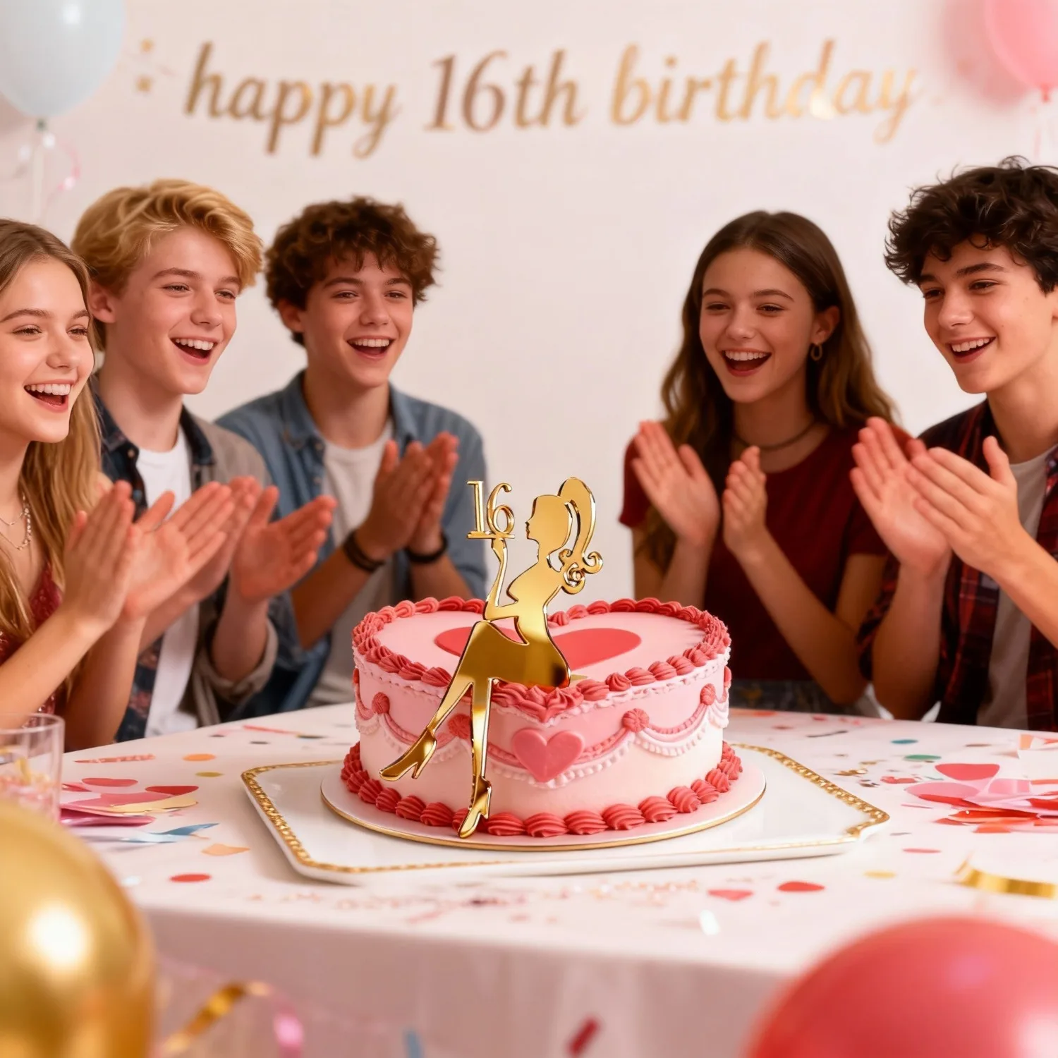 1 Stück goldener Acryl-Kuchenaufsatz „Sweet 16“ – elegante Zahl 16 Dekoration für Teenager-Mädchen-Geburtstag, Quinceanera und Meilenstein-Geschenk – Detail 6