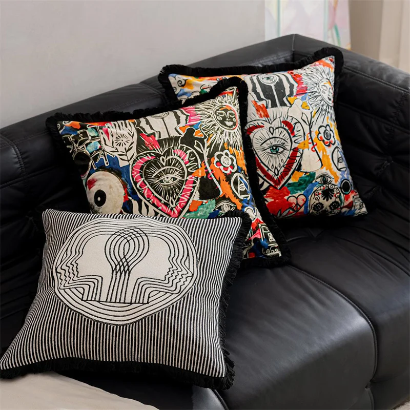 Funda de cojín acogedora con ojos que se ve, Retro, bohemio, gran pupila amarilla, alquimia Celestial, símbolo cósmico, funda de almohada de terciopelo para decoración del hogar