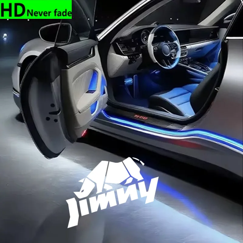 Door Projection Light Welcome Light Car Atmosphere Light Car Accessories For Suzuki Jimny Rhinoceros Emblem JB43 JB23 JB64 JB74