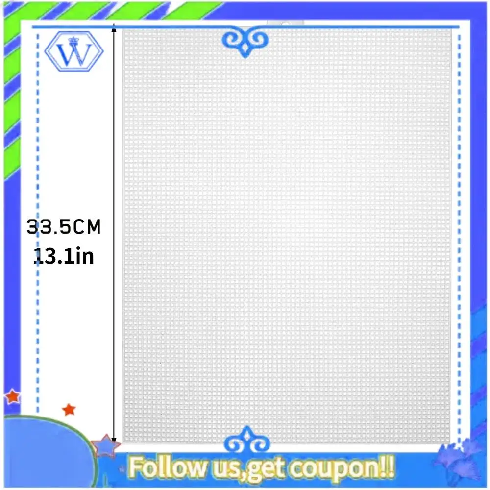 

A55P-20 шт. пластиковые сетчатые листы холста для вышивки, изготовления акриловой пряжи, вязания и вязания крючком (10,2 х 13,2 дюйма)