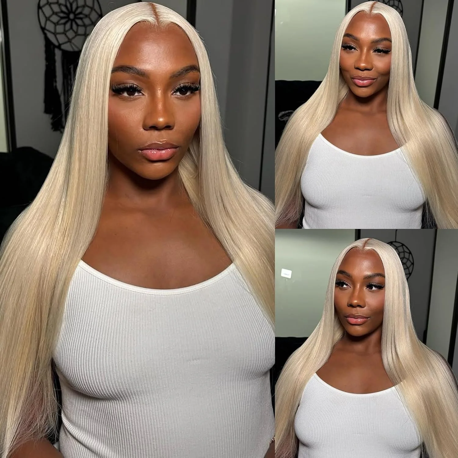 613 Human Hair Wig Pre Plucked Lace 613 13x6 HD Lace Frontal Wig 13x4 HD Transparent Lace 613 Honey Blonde Wig For Women 200 Density 24 32 Inch