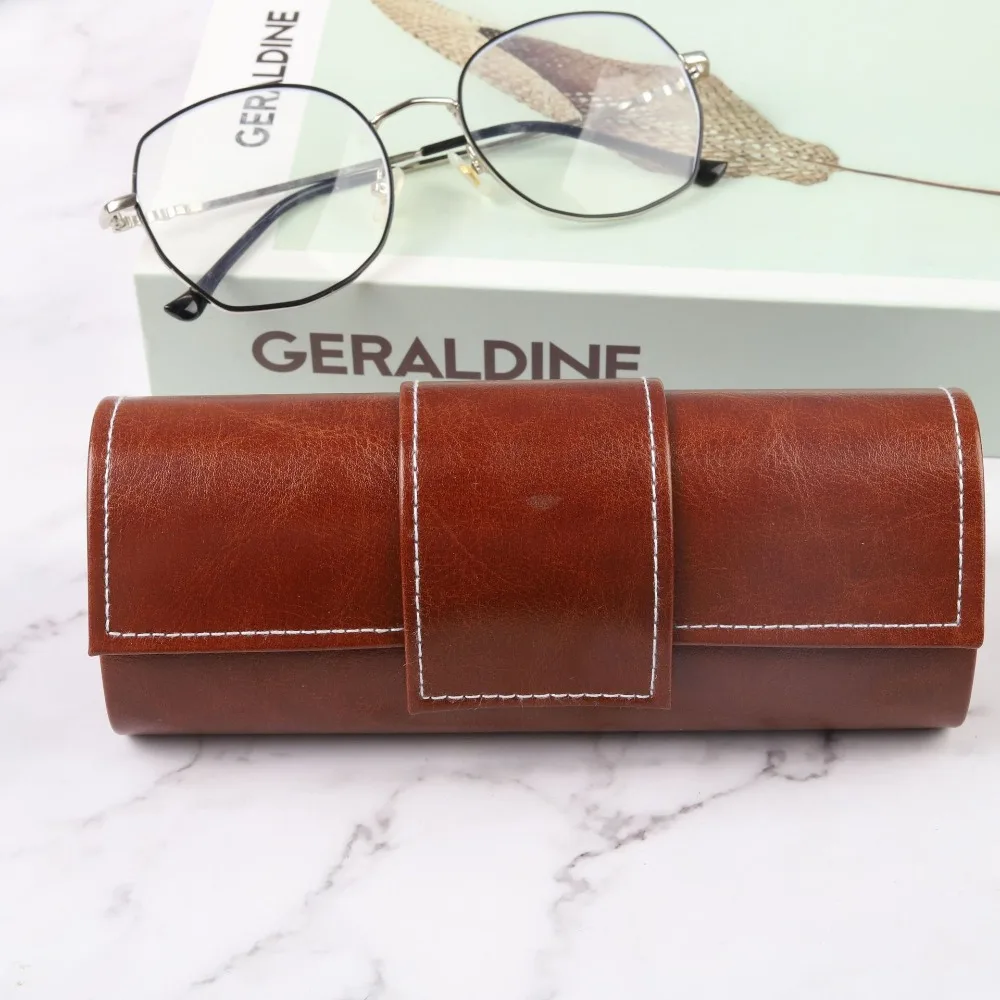 Magnetic Closure Eyeglasses Case PU Leather Anti-fall Reading Glasses Box Smooth Surface Wrap Flap Sunglasses Holder