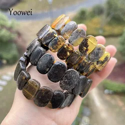 Original Amber Bracelet&Bangles for Gift Unique Baltic Real Oval Medical Beads Women Fashion Natural Stone Diy Jewelry Wholesale