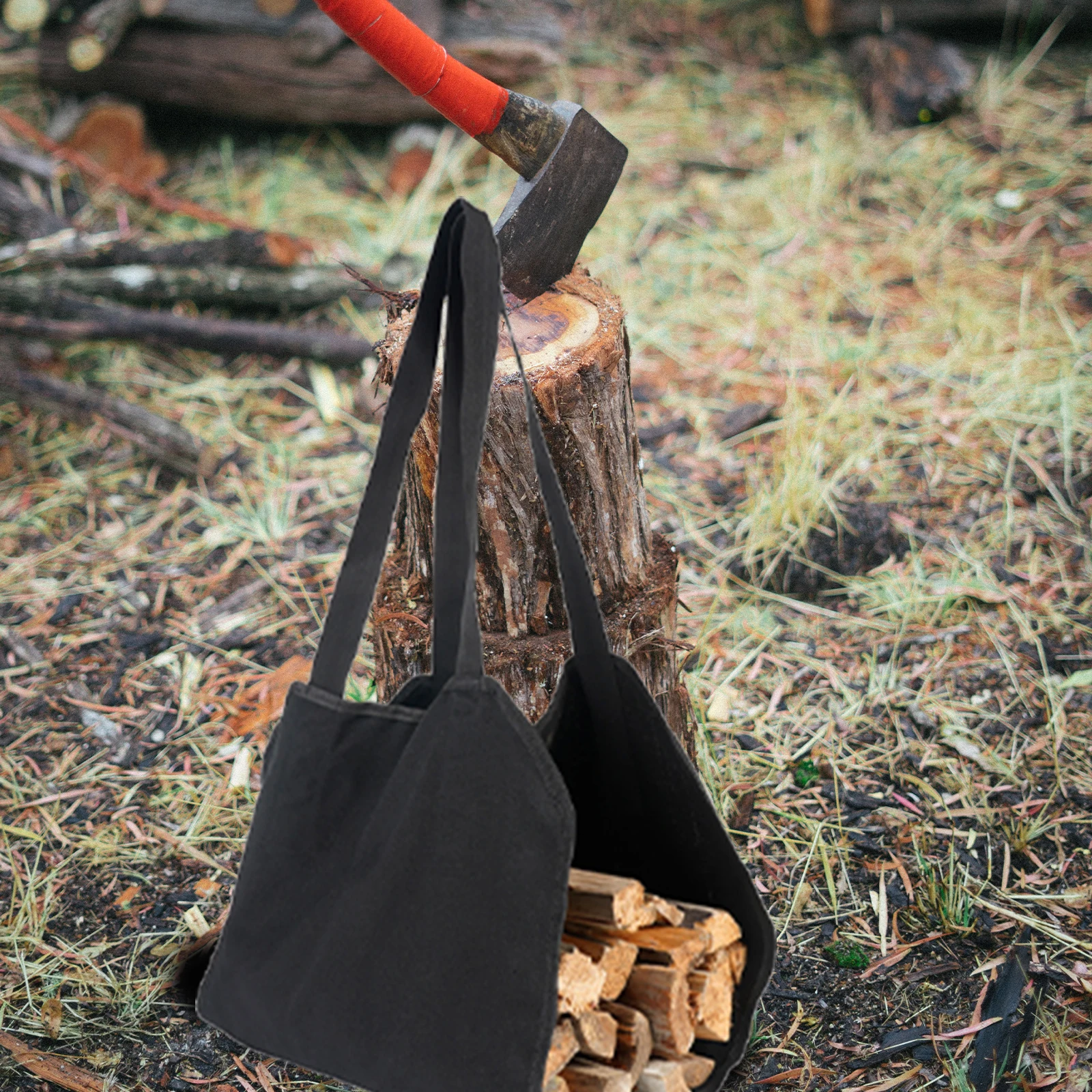 

Сумка для хранения дров, холщовая сумка-тоут, контейнер для переноски, держатель для журналов с ручками