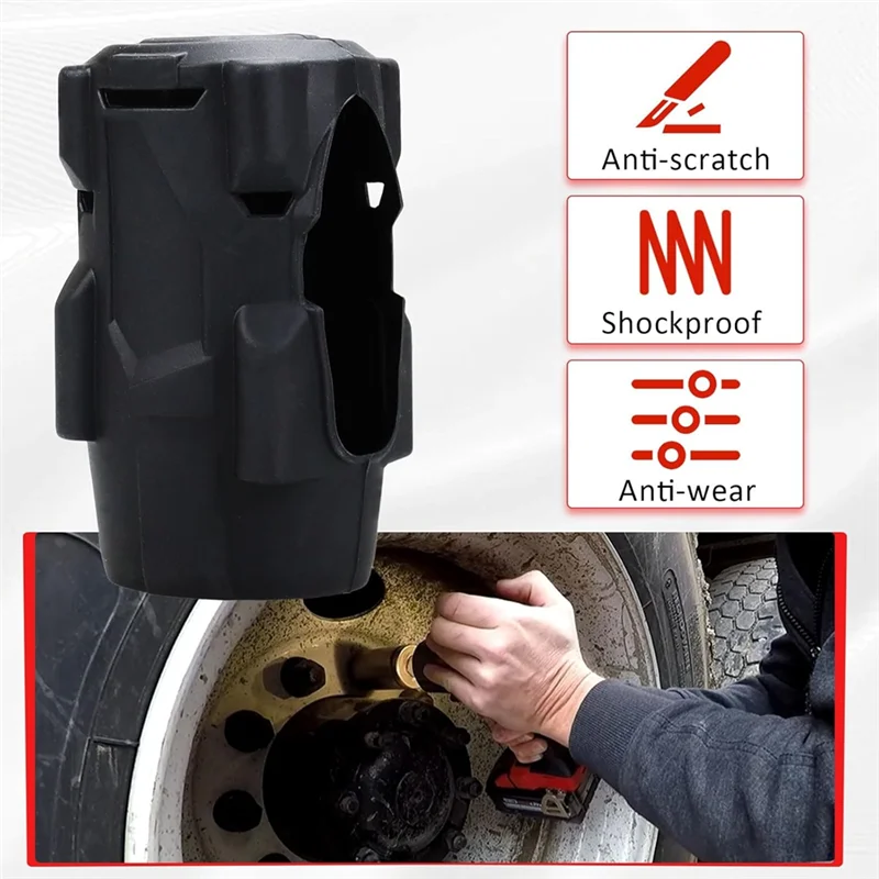 ABJN-49-16-2960 Bota protetora de borracha de impacto de combustível para chave de impacto teimosa de 1/2,3/8 de polegada, 2962P-20 0