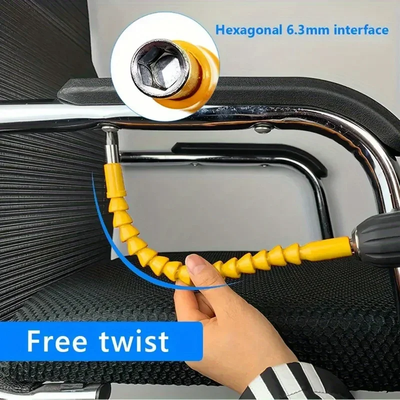 Set di 12 punte per albero di prolunga flessibile e cacciavite, testa esagonale da 1/4", punta dell'albero di trasmissione per il miglioramento della casa, ecc.