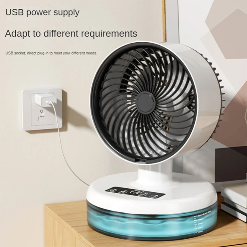 1 Piece Mini Electric Fan Home Desktop Desktop Spray Atomization Fan Portable Mini Humidification Fan