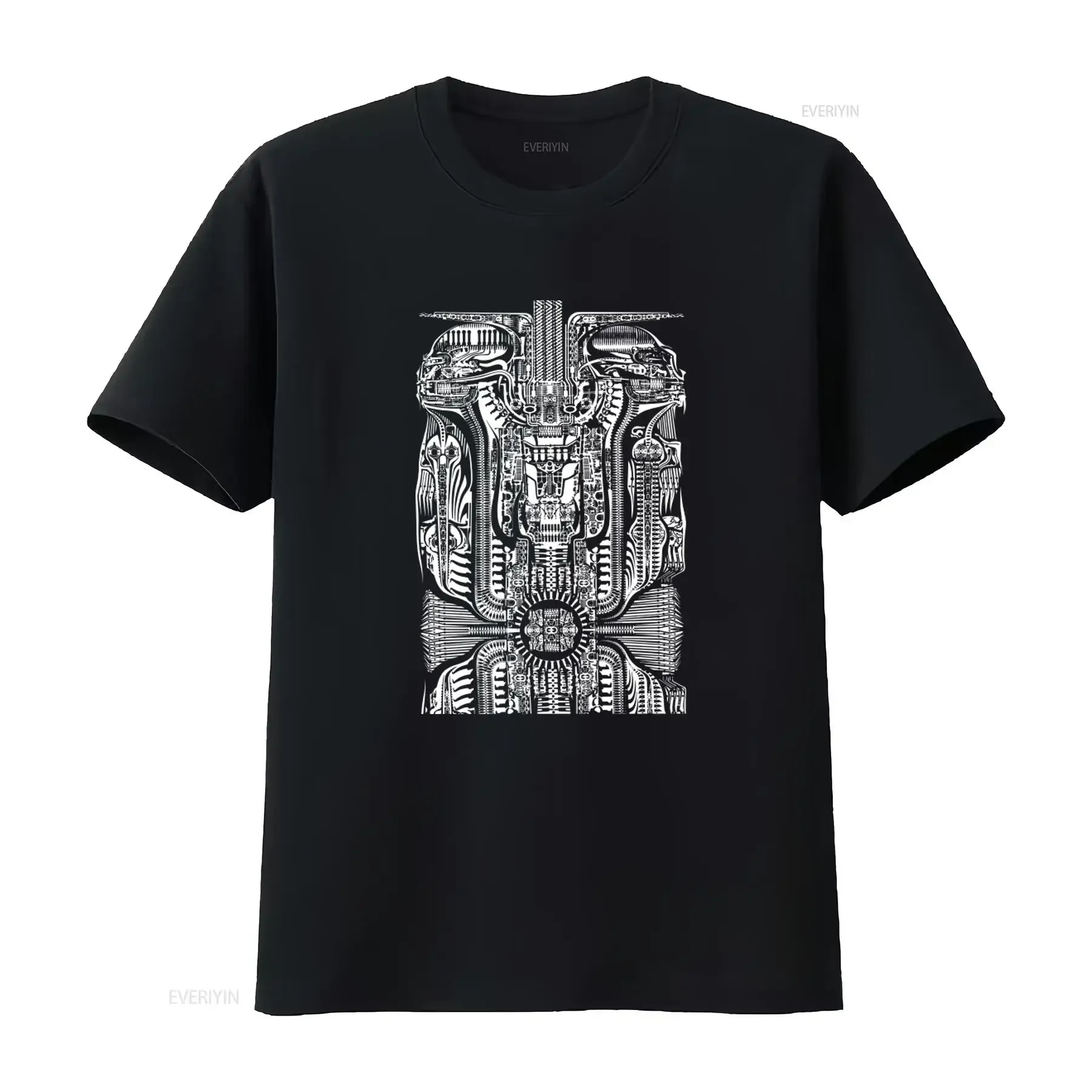 H R Giger Tarot Design T shirt Unique Gothic Sci Fi Art Print for Fashion forward Individuals vintage Washed Stylish streetwear