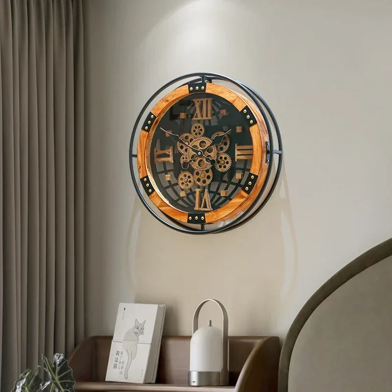 Show Restaurant Wall Clocks Living Room Large Art Mural Luxury Minimalist Wall Watch Aesthetic Restaurant Reloj Room Decoration