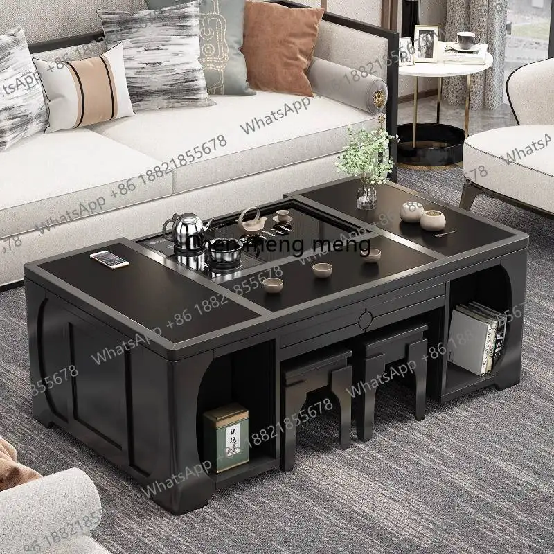

White Glass Coffee Table Black Decoration Drawer Storage Nordic Coffee Table Center Luxury Mesa De Centro Sala Furniture Home