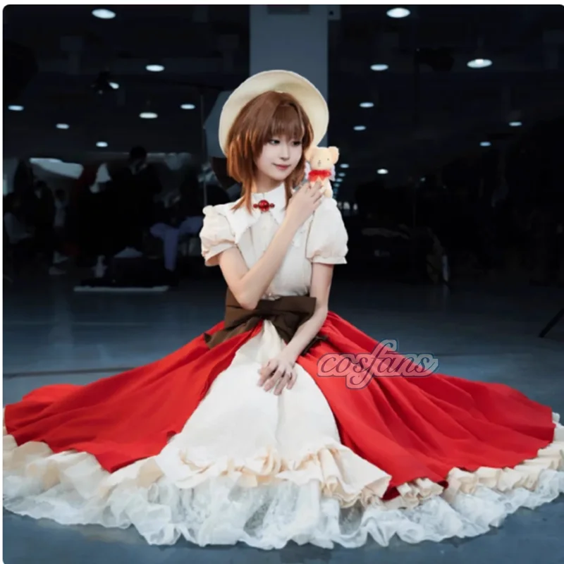 

Cardcaptor Sakura Косплей Киномото Косплей Костюм Платье Шляпа Ролевая игра Карнавальная одежда на Хэллоуин