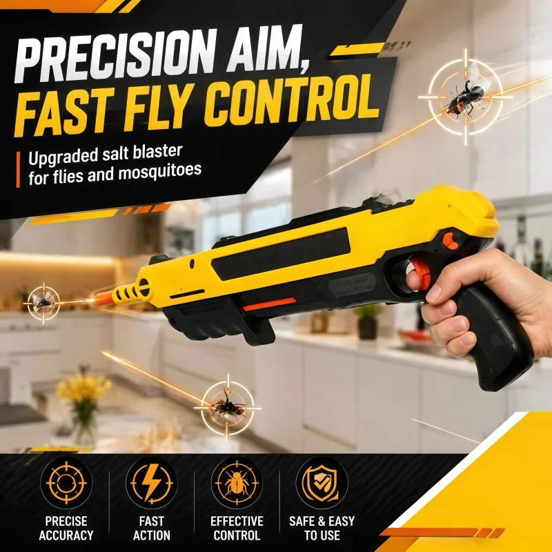 2026 Novo Modelo Potente de Pistola de Sal Bug-A-Salt 3.0 para Controle de Pragas, Inseticida de Mosquitos e Moscas, Brinquedo para Adultos
