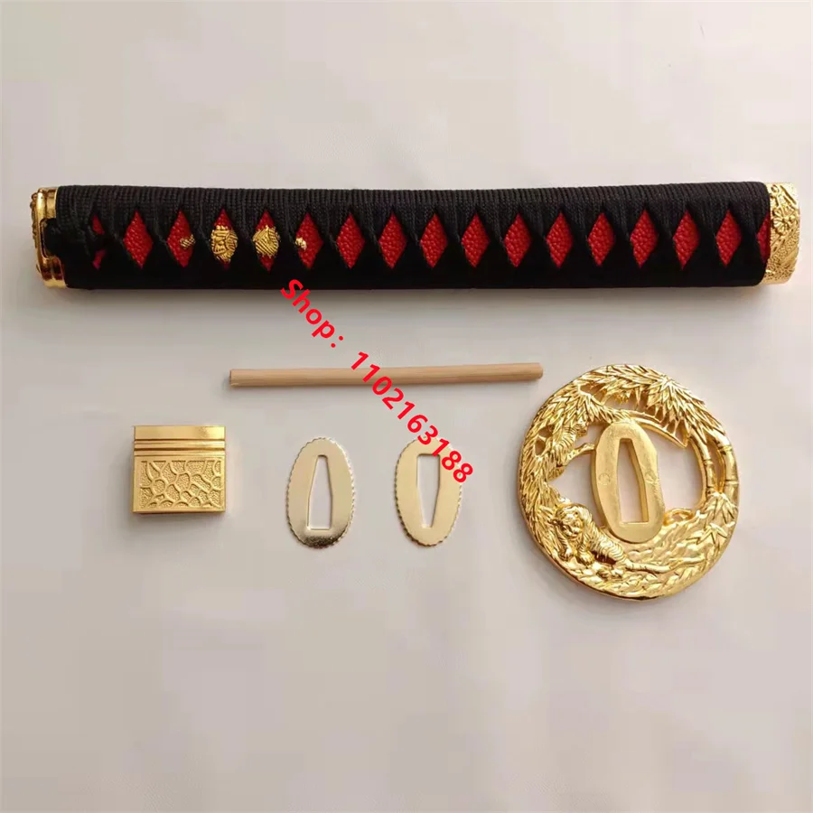 High Quality Handle Tsuka Hilt Alloy Parts Handguard Guard Tsuba Habaki Seppa For Japanese Samurai Katana Sword Fittings New