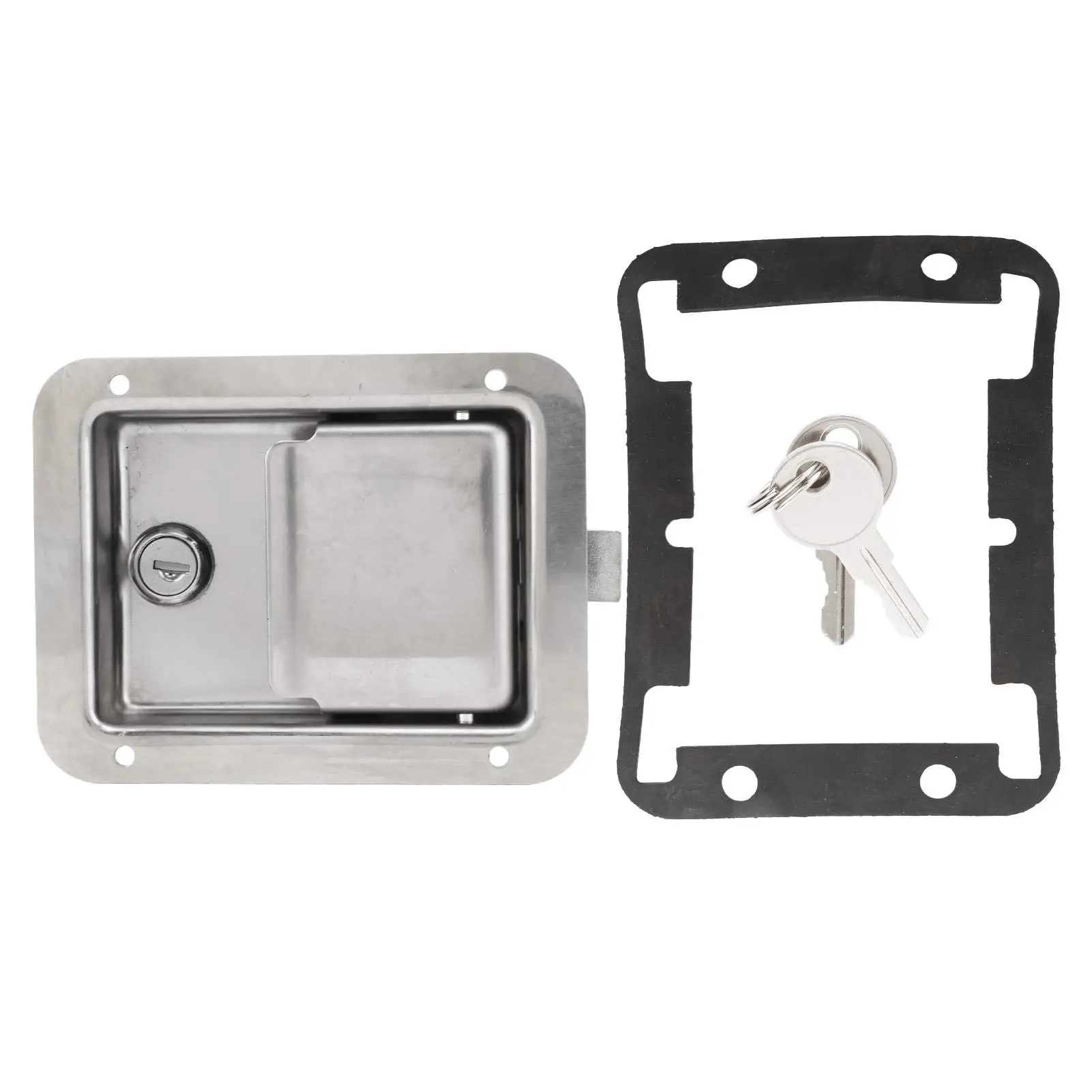 Weather-Resistant Paddle Latch Lock | Durable Polished Stainless Steel Toolbox Lock for Trailers, Campers & Trucks