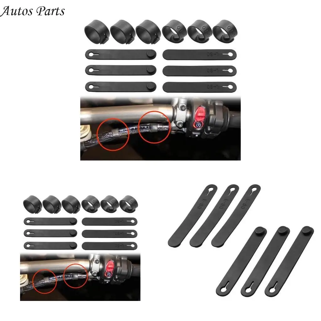 

57BA Cable Ties Reusable Cord Management Straps Rubber Ties for Motorcycle Brake Line