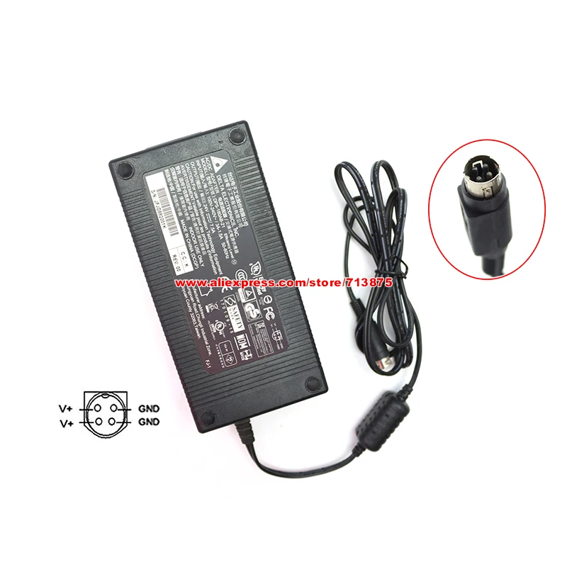 Genuine DPS-180AB-21 Ac Adapter for Delta 24V 7.5A 180W Power Supply For Displayer Round with 4 Pins