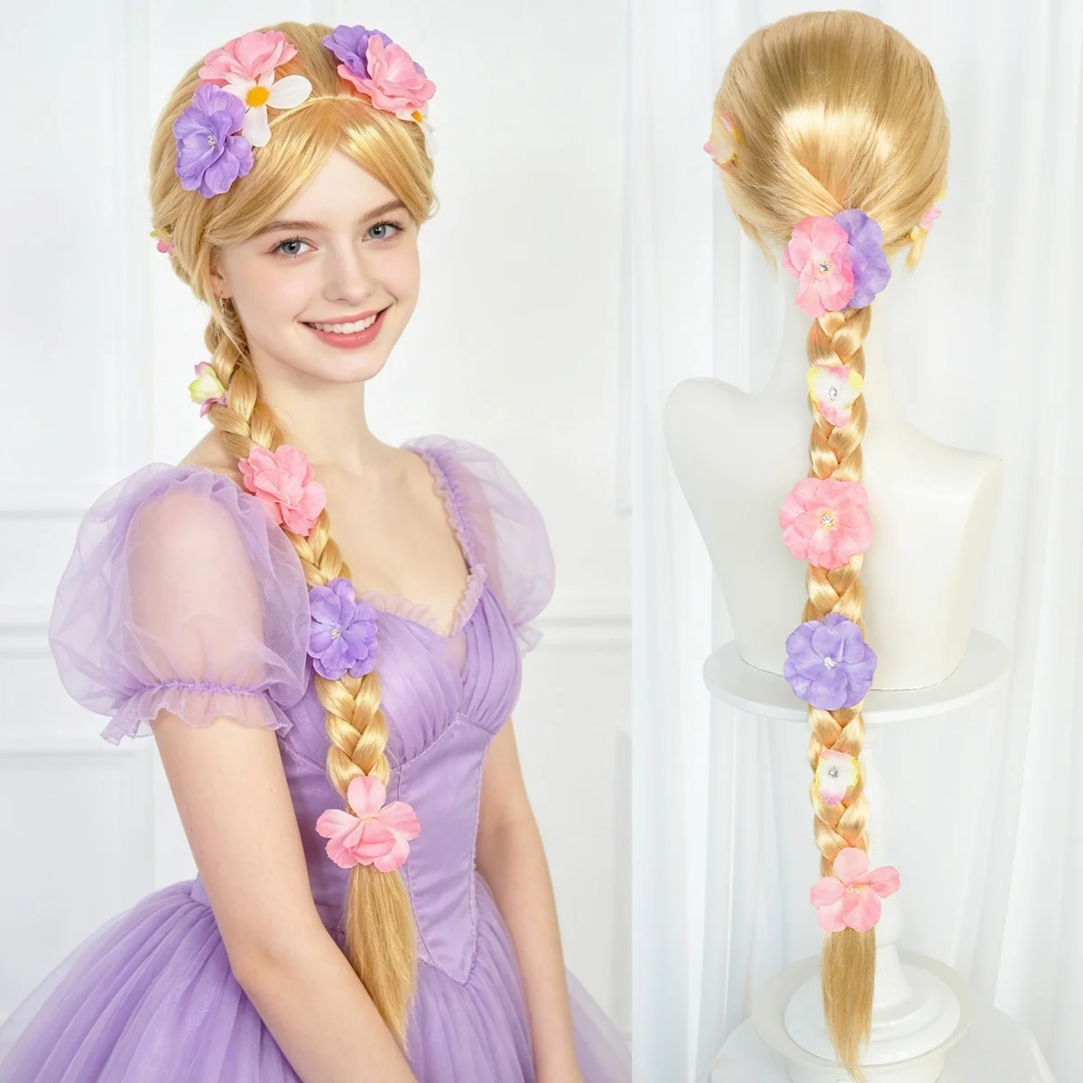 Women's Princess Vintage Golden Wig Perfect for Prom Birthday Parties Y2K and K‑POP Styles for  Halloween Small head size only
