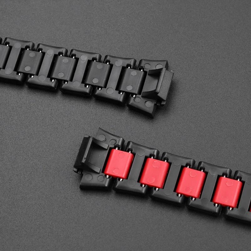 GWB5600 Light Plastic Steel watch Strap For Casio g-shock 3461 GW-B5600 GW-B5600HR/BC/AR Black Red ghtweight Composite watchband