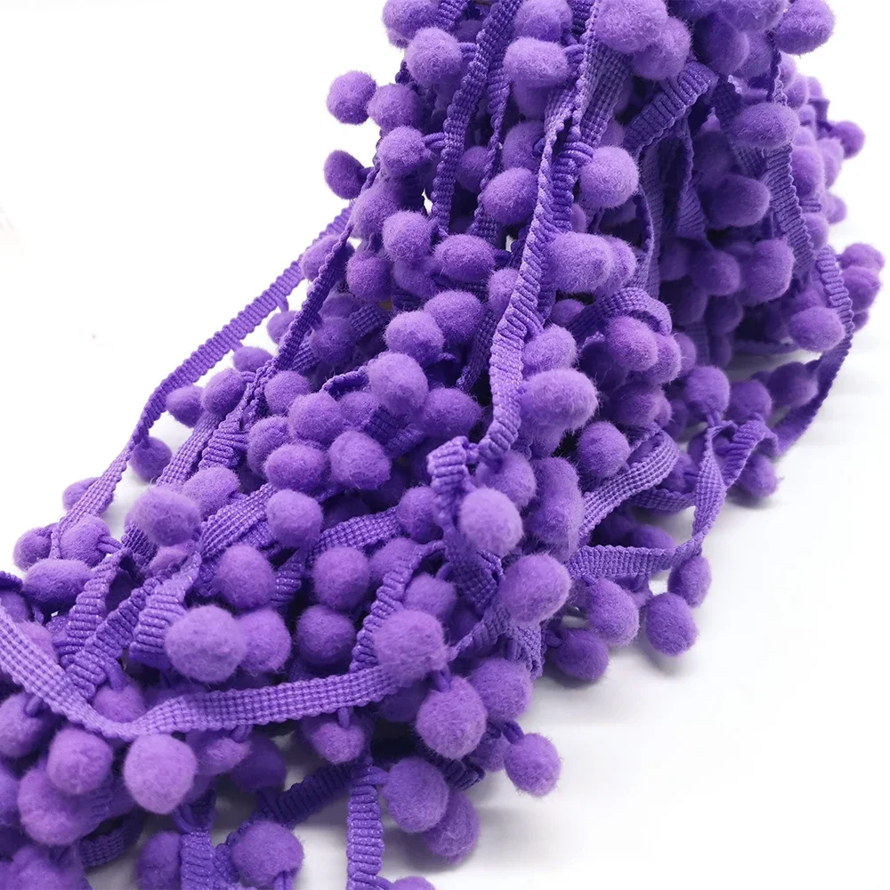 1yard 5Yards Pom Pom lace Trim Ball Ribbon Fabric Pompom Fringe Ribbon Sewing Lace Kintted Fabric Handmade DIY Craft Accessories